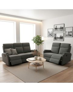 Liverpool 3+2 sohvakalusto tummanharmaa sähkömekanismit