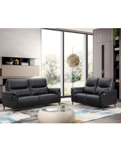 Livorno sohvakalusto 3+2, musta nahka