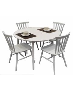 Lintula Lotta pyöreä ruokapöytä 110 cm, valkoinen