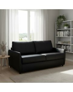 Lucca vuodesohva nahkaverhoilu, musta