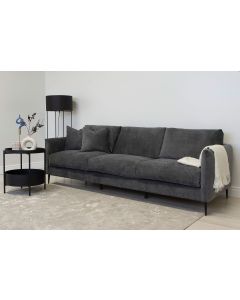 Mocca 3-istuttava sohva, tummanharmaa