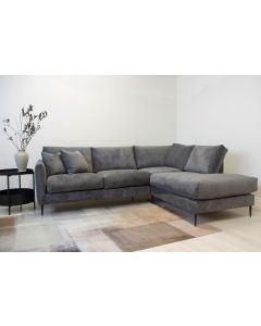 Mocca avokulmasohva 250cm, tummanharmaa