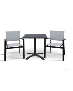 Mocca parvekepöytä + 2kpl Tango tuoleja, musta