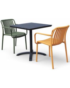 Mocca parvekepöytä Brandon tuoleilla, eri värejä