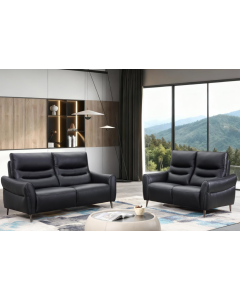 Modena sohvakalusto 3+2, musta nahka