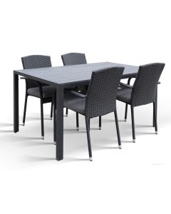 Moonlight pöytä 90x150cm + 4kpl tuolit