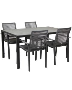 Moonlight terassipöytä + 4 Malin tuolia