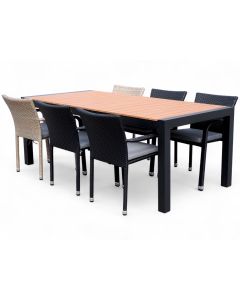 Moonlight jatkopöytä + Apollo tuolit ulos