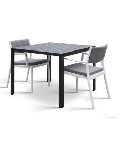 Moonlight terassipöytä 90x90 Nicole tuoleilla