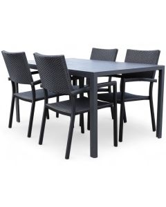 Moonlight terassipöytä + 4 Samba tuolia