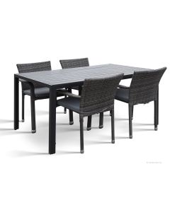 Moonlight terassipöytä + 4 Apollo tuolia, eri värejä