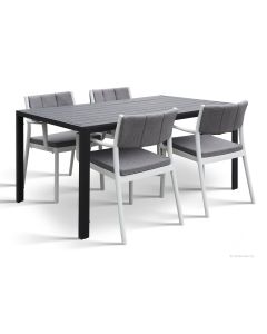 Moonlight terassipöytä + 4kpl Nicole tuoleja