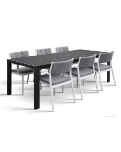 Moonlight terassipöytä + 6kpl Nicole tuoleja, eri värejä