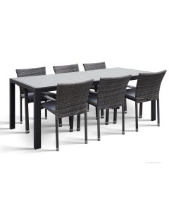 Moonlight terassipöytä + 6 Apollo tuolit, eri värejä