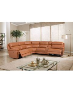 Naava kulmasohva sähkömekanismilla, ruskea