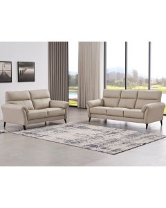 Napoli sohvakalusto 3+2, taupe nahka