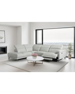 Napue Luxus kulmasohva mekanismeilla, taupe nahka