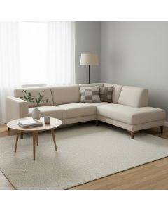 Neiser Rotterdam avokulmasohva, vaalea beige