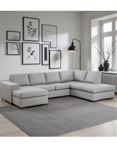 Nord U-kulmasohva, harmaa