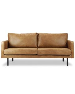 Nordic Copenhagen 2-ist nahkasohva, konjakki