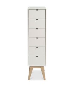 Notte korkea lipasto, valkoinen