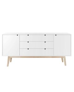 Notte senkki 160cm, valkoinen/koivu