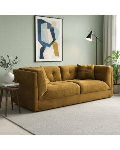 Orlando 3-ist sohva 222 cm, keltainen