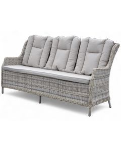 Osborne 3-istuttava polyrottinkisohva, vaaleanharmaa