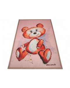 Nalle Karhu pinkki -matto, 140x200 cm