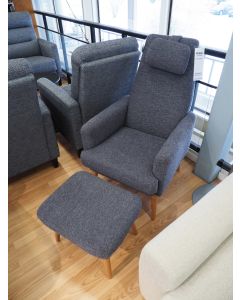 Soft Pearl nojatuoli + rahi, harmaa