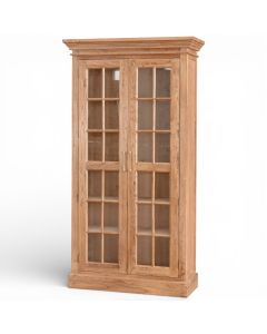 Provence korkea vitriini lasiovilla, jalavaa