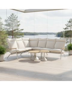 Puro kulmasohvasetti ulkokäyttöön vaalea