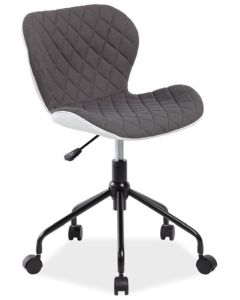 Trendikäs Rino työtuoli, valko-harmaa