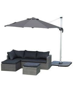 Roman aurinkovarjo 3m, harmaa