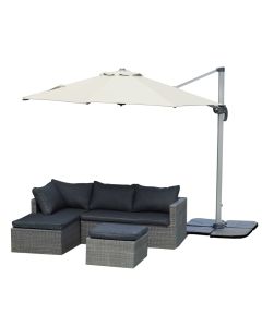 Roman aurinkovarjo 3,5m, valkoinen