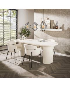 Amsterdam Arch Stone ruokapöytä 215cm, marmori/komposiitti