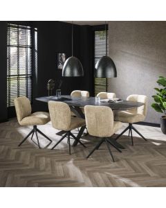 Amsterdam Onyx Cross ruokapöytä 215cm