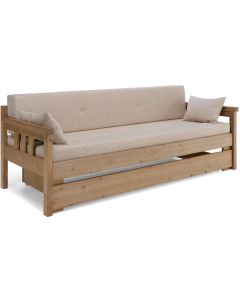 Sami 3-ist laverisohva vuodevaatelaatikolla, ruskea