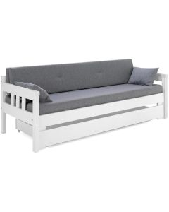Sami 3-ist laverisohva vuodevaatelaatikolla, valkoinen