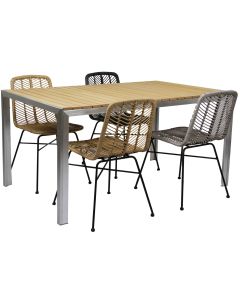 San marino pöytä + 4 Mikado polyrottinkituolia, eri värejä