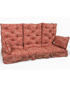 Stockholm keinun pehmusteet 165 cm, punainen kuvio