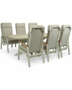 Stone terassipöytä ja 6 Hanko tuolia