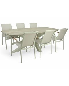 Stone terassipöytä ja 6 Marina tuolia