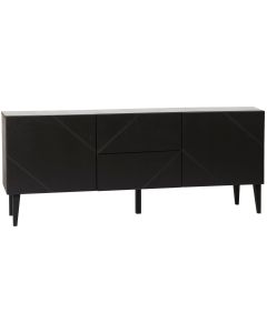 Hiipakka Vilja tv-taso 150cm ovilla+laatikoilla, musta