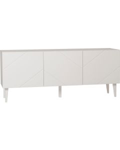 Hiipakka Vilja tv-taso 150cm ovilla, valkoinen