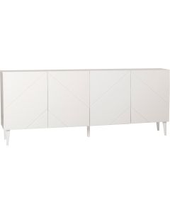 Hiipakka Vilja senkki 200cm ovilla, valkoinen