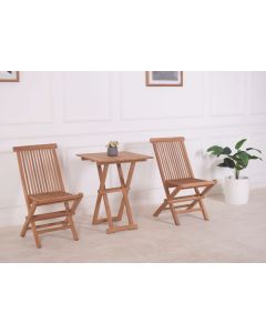 Timor parvekepöytä Jaava tuoleilla, tiikkiä