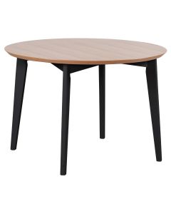 Touko ruokapöytä pyöreä 110cm, musta/tammi