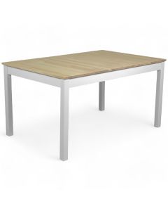 Vilja ruokapöytä 130x80, koivu-valkoinen