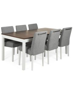 Vilja-Tähkä ruokaryhmä jatkopöydällä, pähkinä-valkoinen